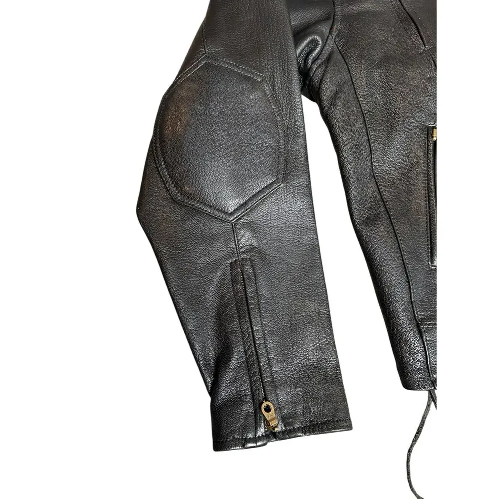Vintage Harley Davidson Motorcycles Leather Biker Jacket